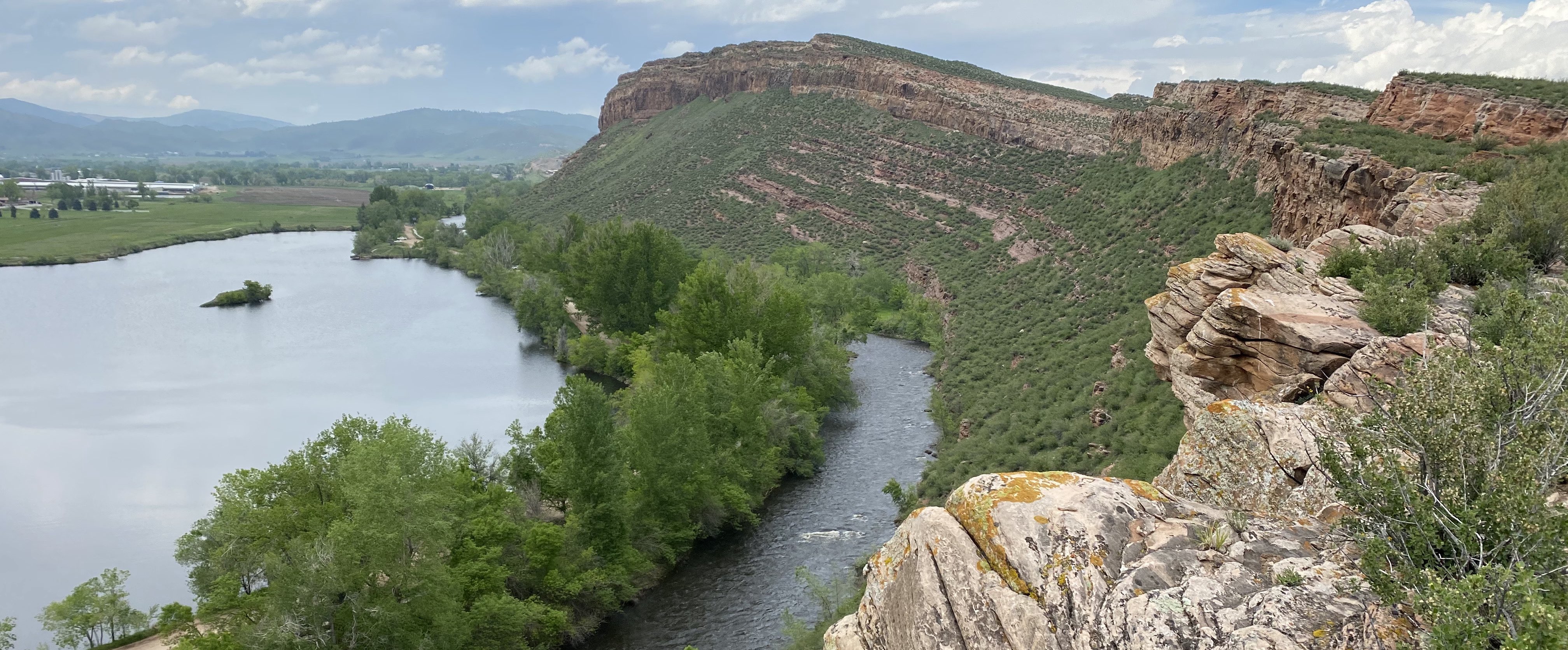 Watson Lake and Poudre Rive as viewed from Watson Dome